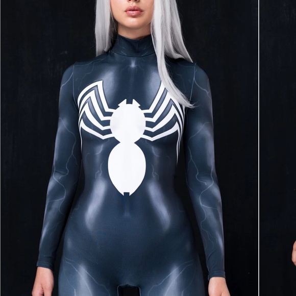 Badinka Other - Black Venom Costume Cosplay Bodysuit M